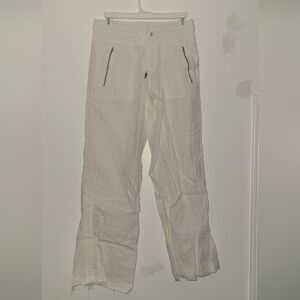 Athleta White Straight Leg Pants for Versatile Wear